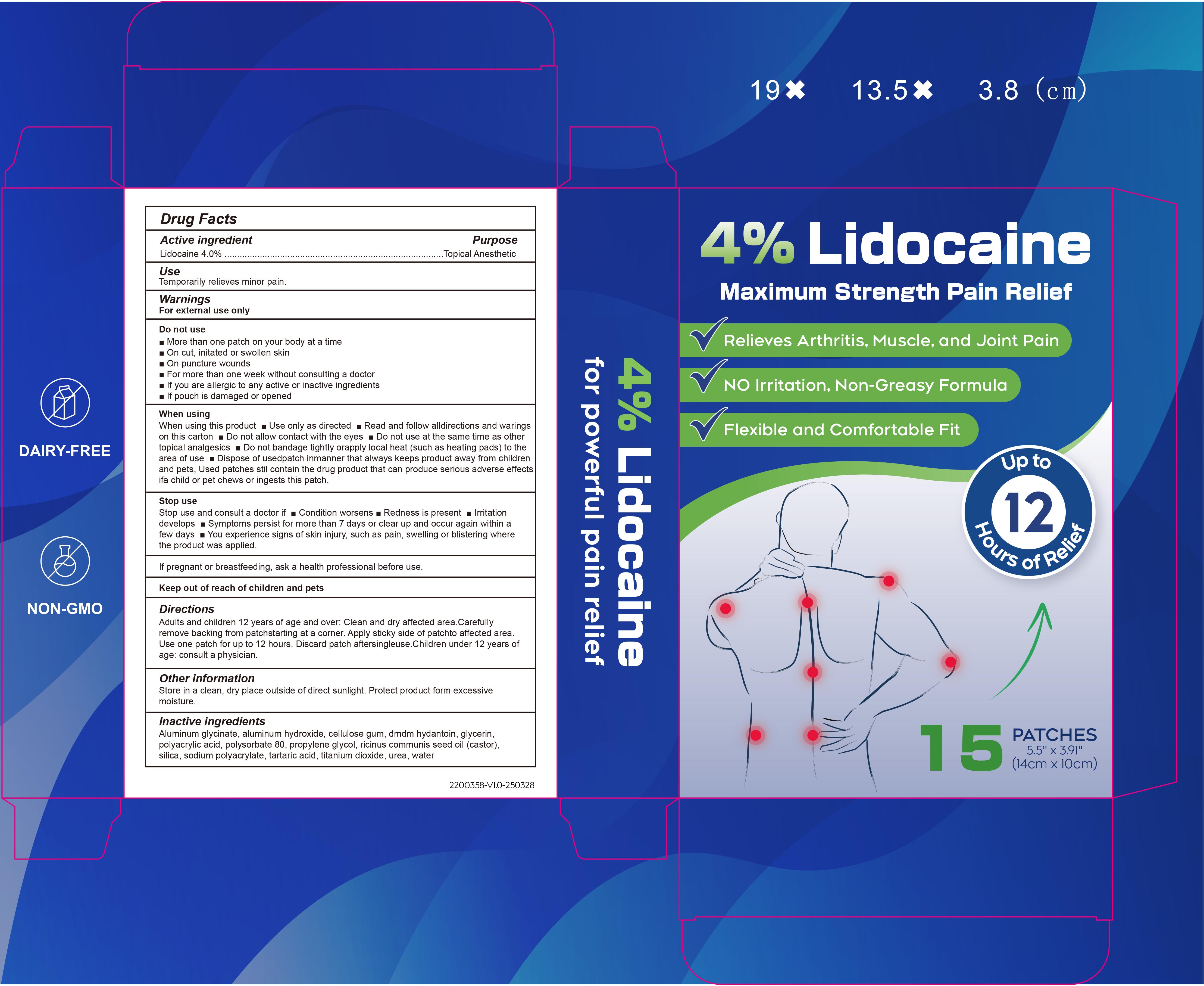 4% Lidocaine Maximum Strength Pain Relief
